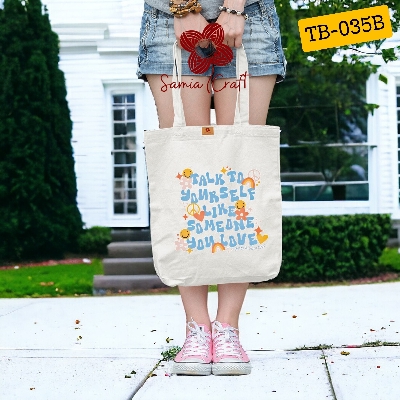 Picture of Canvas Tote Bag with Zipper for University Students – For Women, College, & Travel