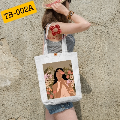 Picture of Samia Craft Canvas Zipper Tote Bag for Women – Ideal for Gym, Work, School, and Daily Essentials