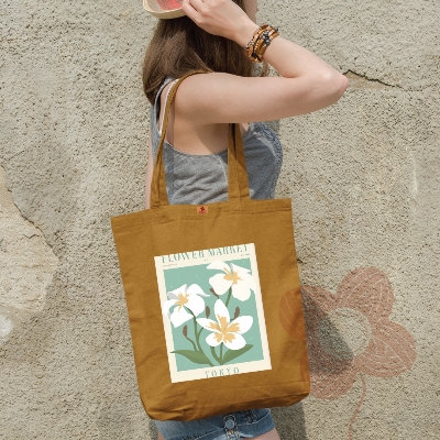 Picture of Multipurpose Canvas Tote Bag with Zipper for Women – University, College, Travel, and Work Ready