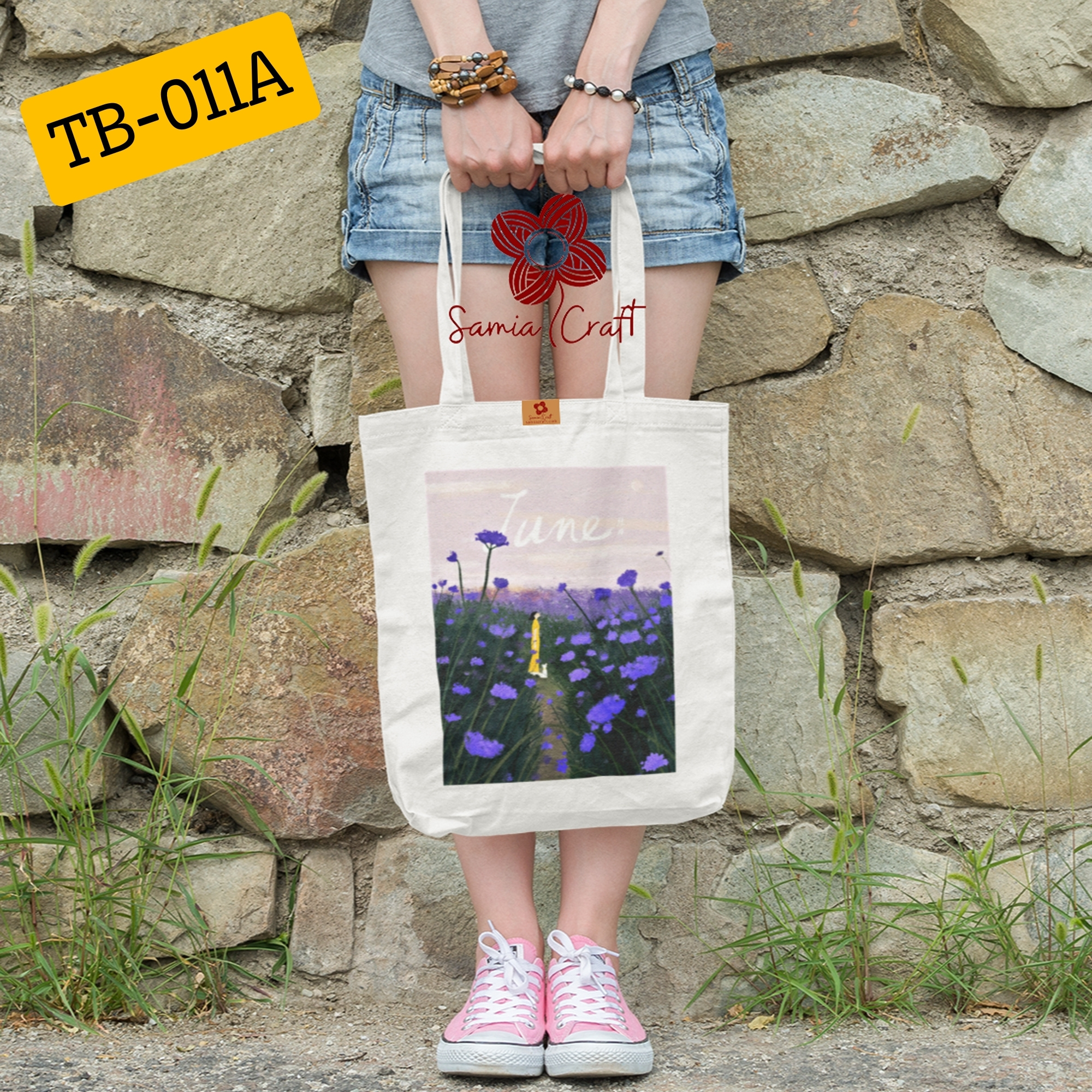 Picture of Extra Spacious Canvas Zipper Tote Bag for Women – Great for College, Shopping & Travel