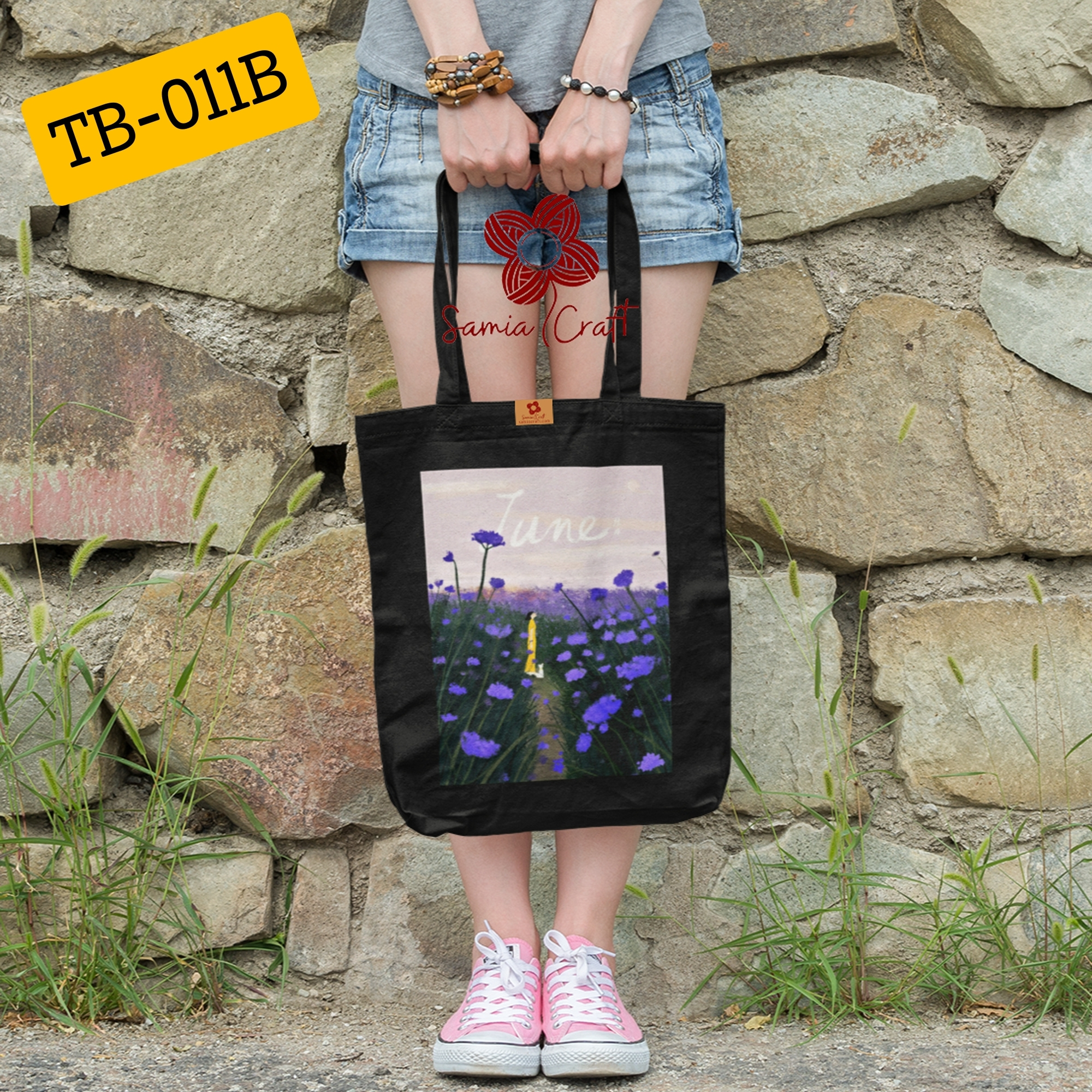 Picture of Extra Spacious Canvas Zipper Tote Bag for Women – Great for College, Shopping & Travel