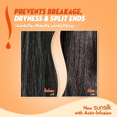 Picture of International Dubai Product SUNSILK Shampoo, to instantly repair damaged hair, with Keratin, Almond Oil & Vitamin C, 400ml