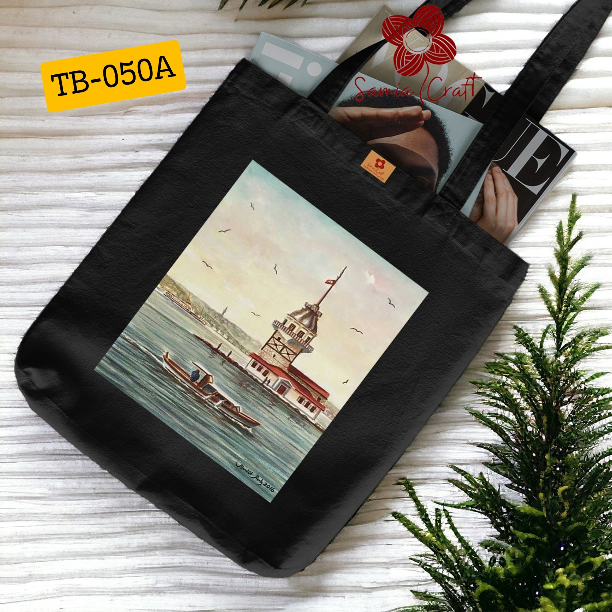 Picture of Heavy-Duty Canvas Tote Bag with Zipper Closure – Perfect for Women’s Work, College & Travel Needs