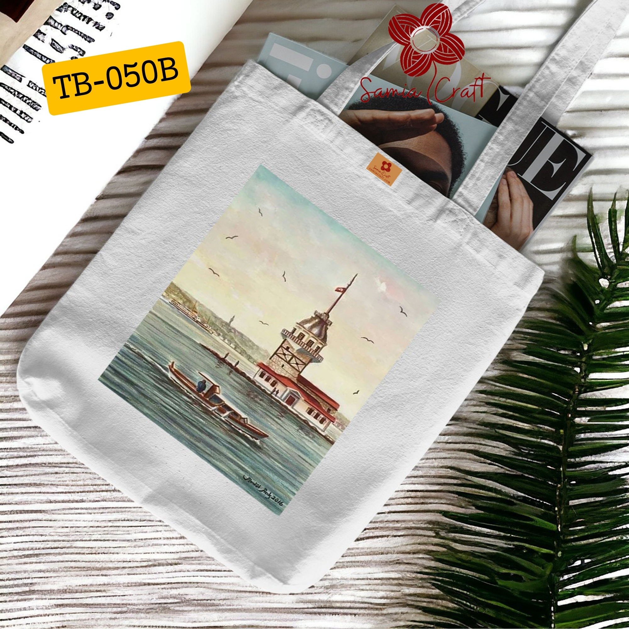 Picture of Heavy-Duty Canvas Tote Bag with Zipper Closure – Perfect for Women’s Work, College & Travel Needs