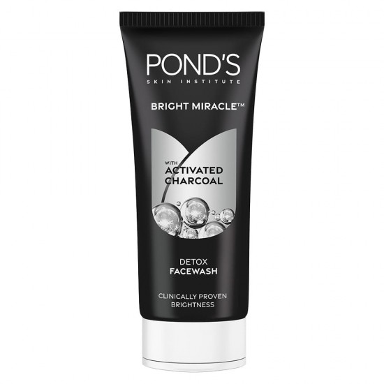 Picture of PONDS BRIGHT MIRACLE FACE WASH | WITH ACTIVATED CHARCOAL  DETOX FACE WASH 100gm
