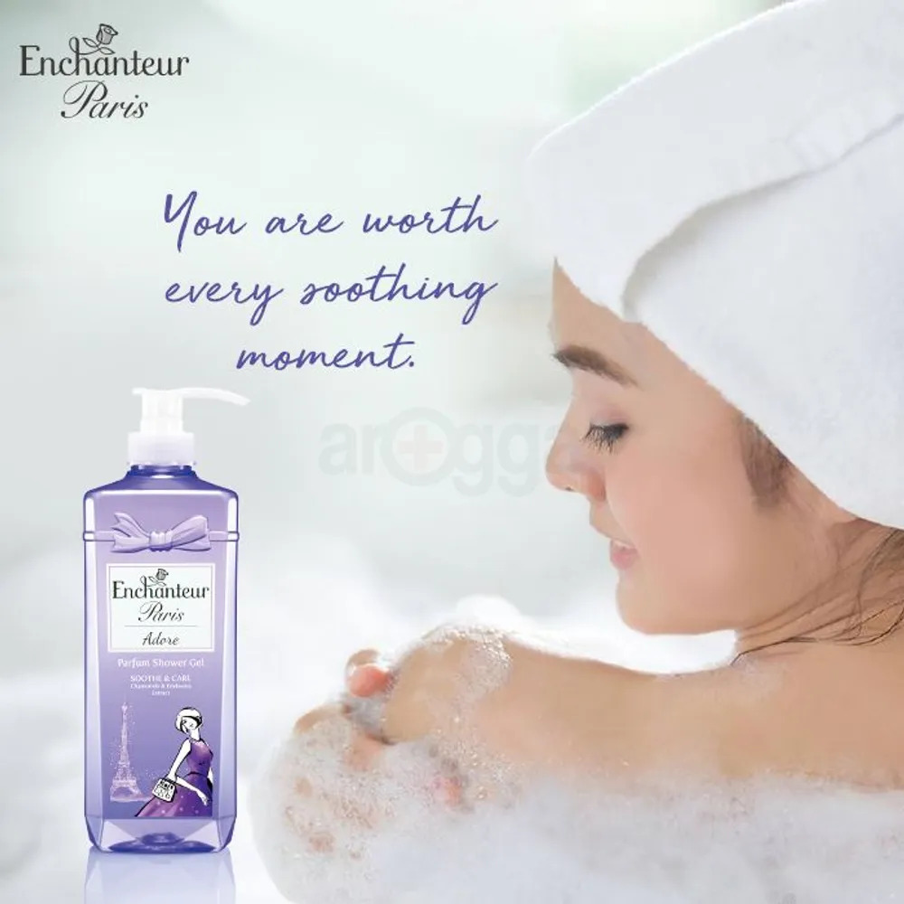 Picture of International Malisiyan Product Enchanteur Paris Adore Soothe & Care Parfum Shower Gel with Chamomile & Edelweiss Extract 750gm