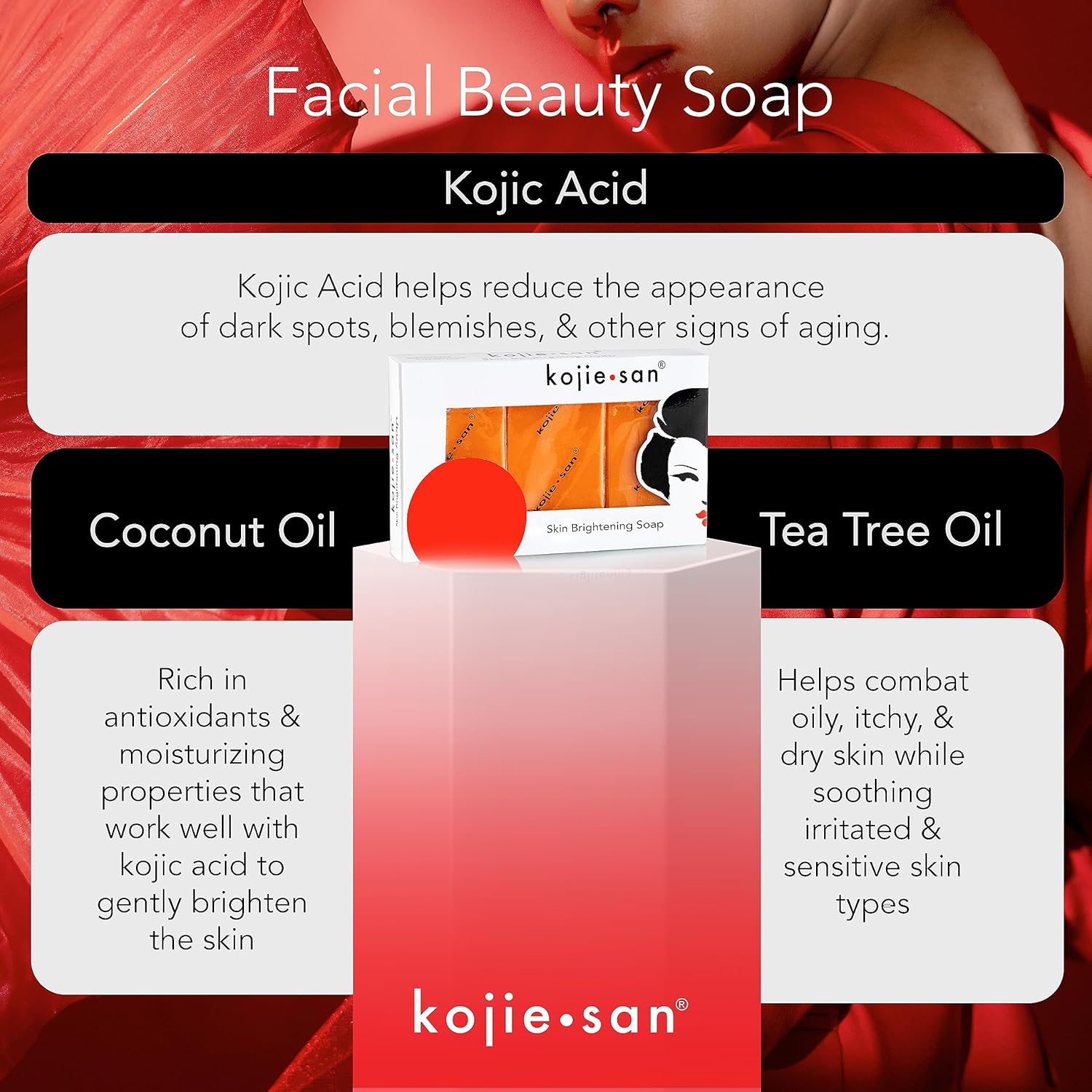 Picture of Kojie San Facial Beauty Soap 65g *3