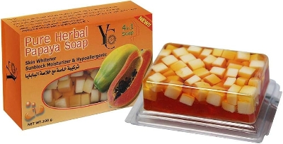 Picture of YC Pure Herbal Papaya Skin Whitener 4 in 1 Soap 100gm