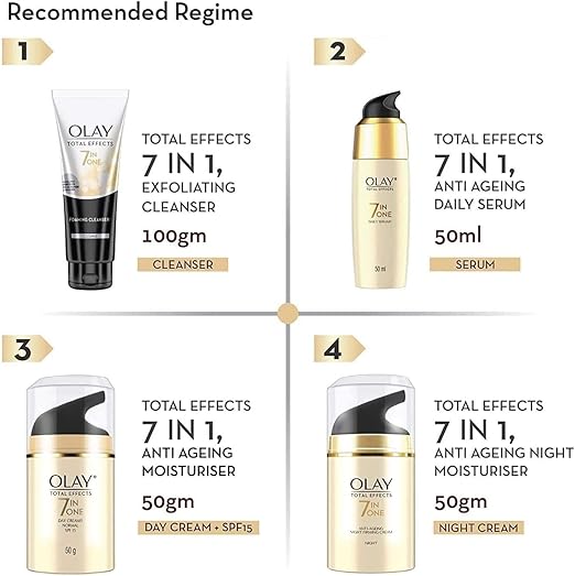 Picture of Olay Face Moisturizer Total Effects 7in1:Day Moisturiser 50 ml + Night Moisturiser 50 ml