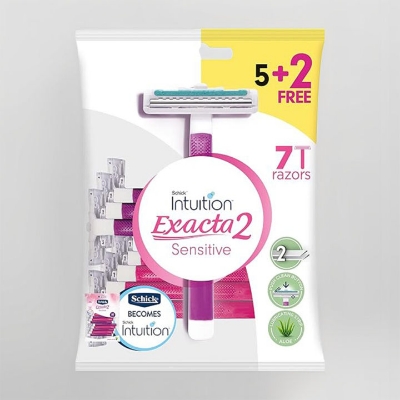 Picture of SCHICK Exacta 2 Sensitive disposable razor For women with Aloe &Vitamin E (7 Pcs)