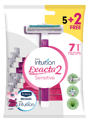 Picture of SCHICK Exacta 2 Sensitive disposable razor For women with Aloe &Vitamin E (7 Pcs)