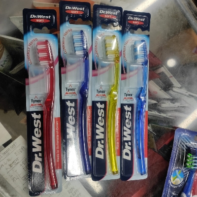 Picture of Dr. West Toothbrush Medium Size - Soft Bristle - Pack of1 Oral Care - Dental Health