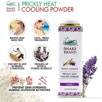 Picture of Snake Brand French Lavender Prickly Heat Powder (Thailand) 300gm