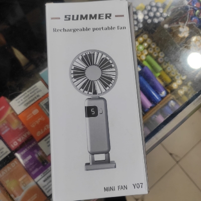 Picture of Portable Handheld Fan 5 Adjustable Speed Rechargeable Mini Fan 90° Angle Adjustment Foldable Fan Quiet Personal Fan