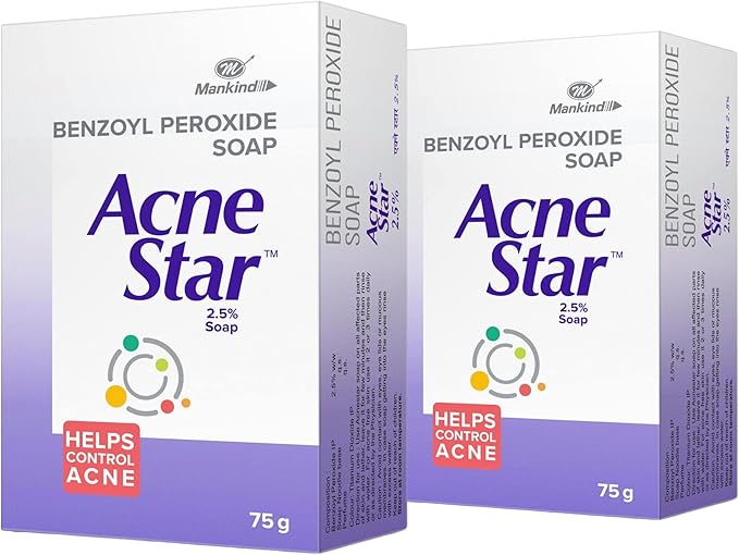 Picture of Acnestar 2.5Percent Benzoyl Peroxide Soap 75 gm