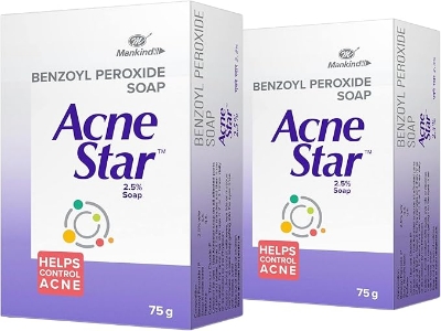 Picture of Acnestar 2.5Percent Benzoyl Peroxide Soap 75 gm
