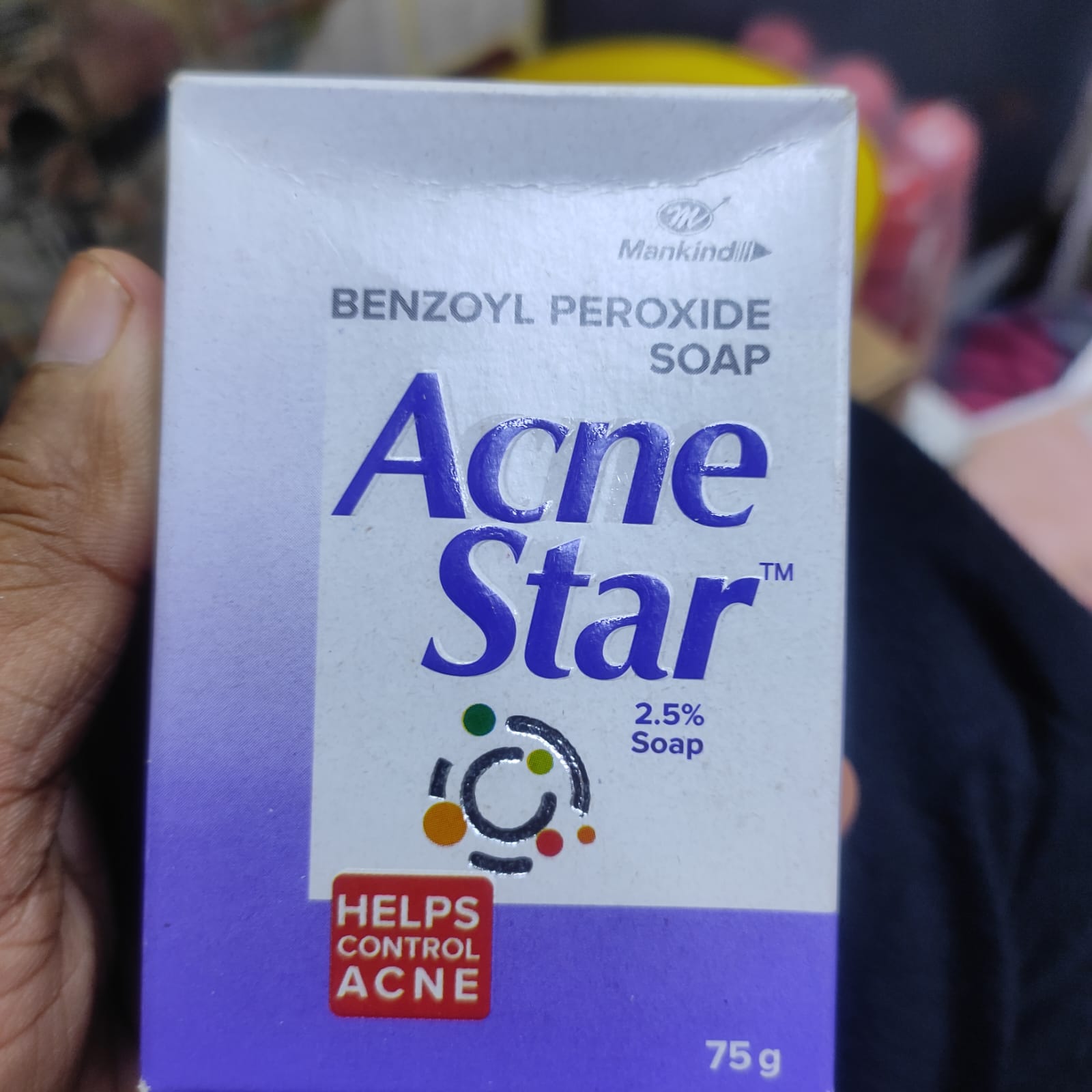 Picture of Acnestar 2.5Percent Benzoyl Peroxide Soap 75 gm