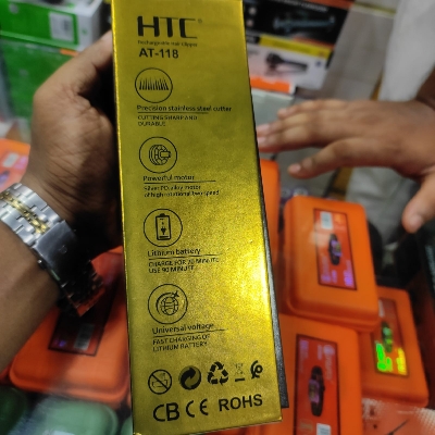 Picture of HTC AT-118 Professional T-blade Zero Cutting For Barber And Home Use Lithium Battery LED Display Two Speeds Control Hair Clipper For Hair Cutting