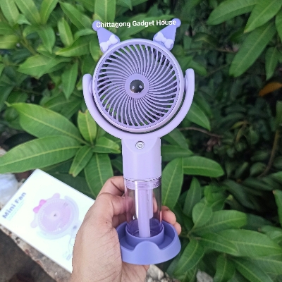 Picture of Handheld and Travel-friendly USB Rechargeable Mini Fan with popular cartoon shape