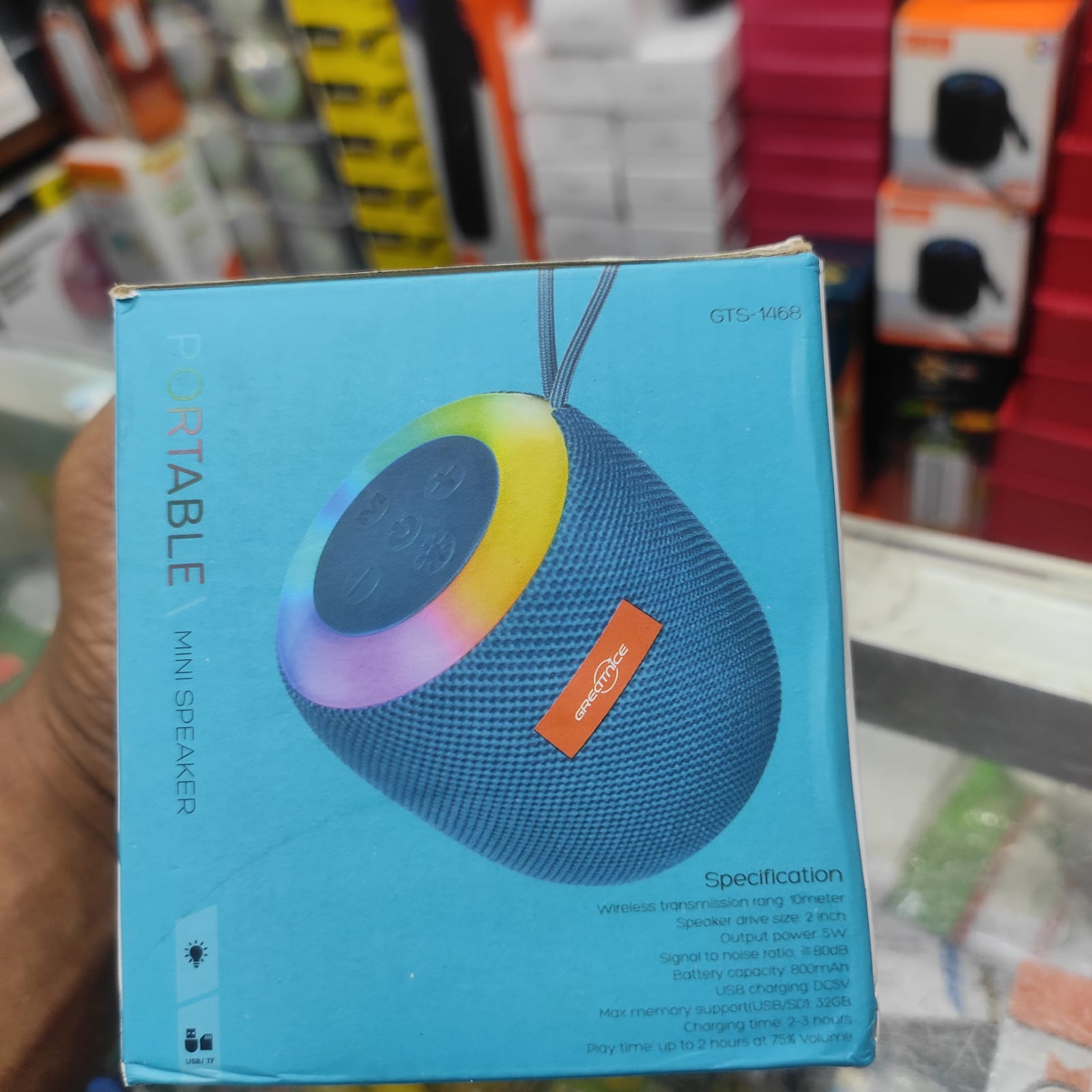 Picture of GREATNICE GTS-1468 Bluetooth, USB, TF Card & FM Radio Supported Speaker With RGB Lighting Effects