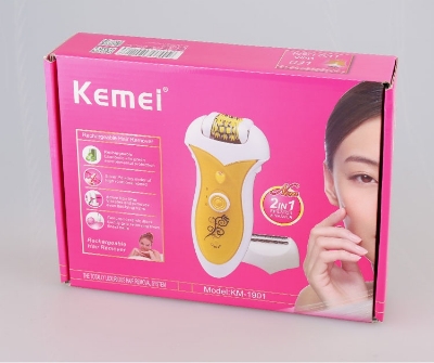 Picture of Kemei KM-1901 Rechargeable Hair Removal 2 in 1 Lady Epilator