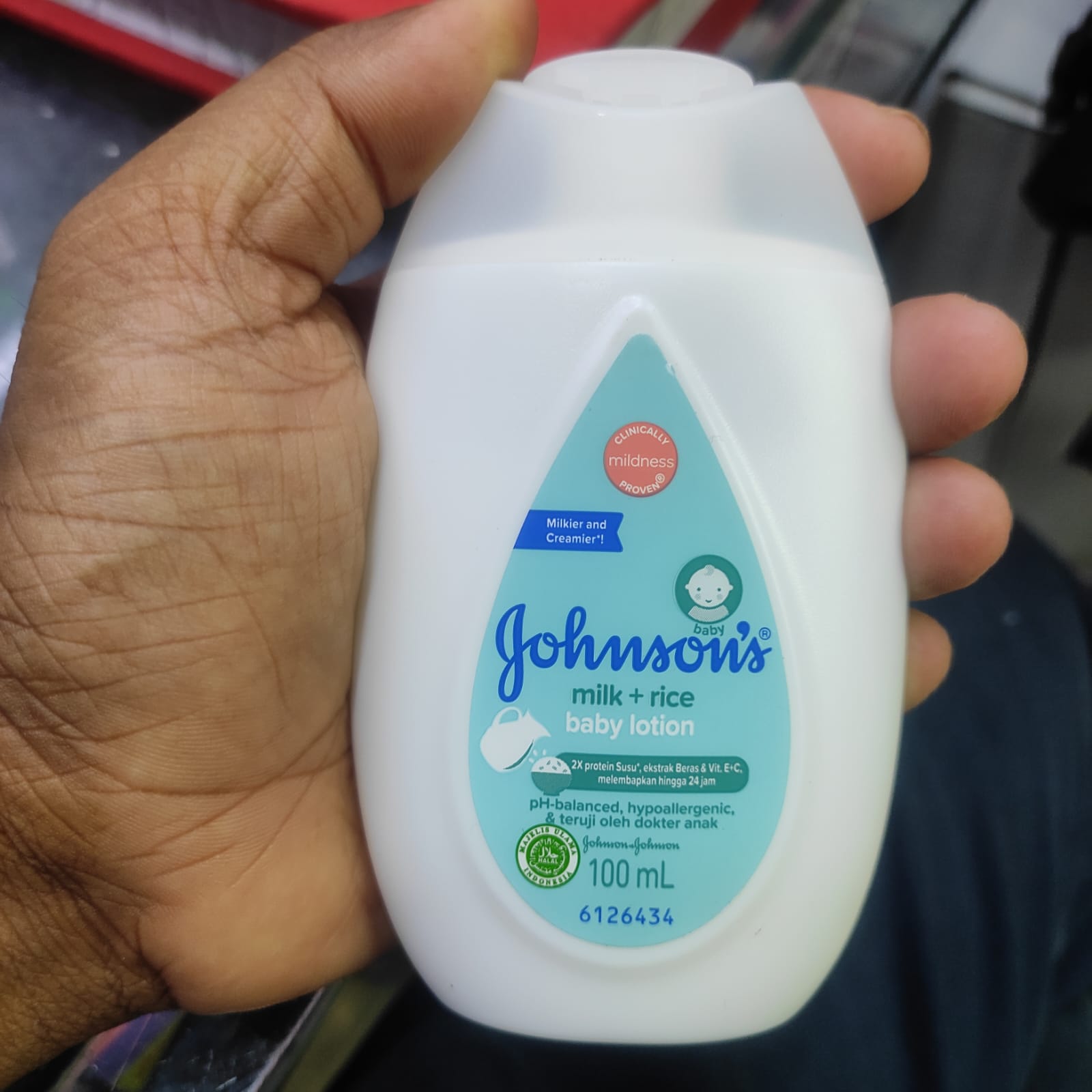 Picture of Johnson's Baby Milk + Rice Lotion 100ml