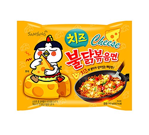 Picture of Noodles Samyang Buldak Cheese Hot Chicken Flavour Ramen - Pack of 5 (140gm*5)