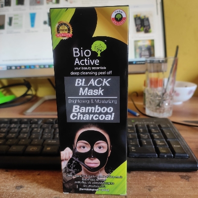 Picture of Thailand product Bio Active Black Mask Brightening & Moisturizing Bamboo Charcoal Cleansing Wash90gm