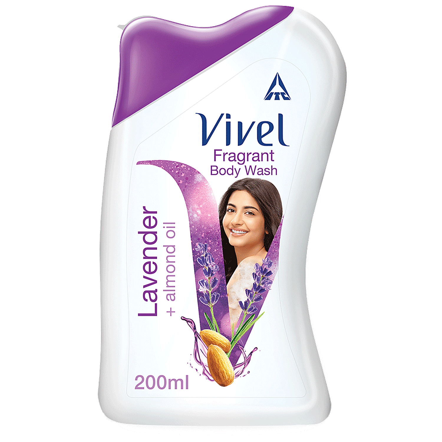 Picture of Indian Vivel Body Wash, Lavender & Almond Oil Shower Creme (200ml)