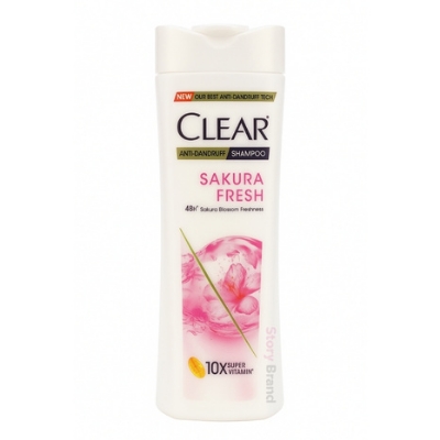 Picture of International Thailand product Clear Anti-Dandruff Scalp Care Shampoo Sakura Fresh (300ml)