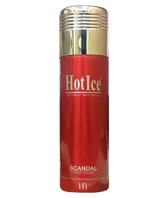 Picture of International UAE product Body spray Scandal Hot Ice used for male - 200 ml