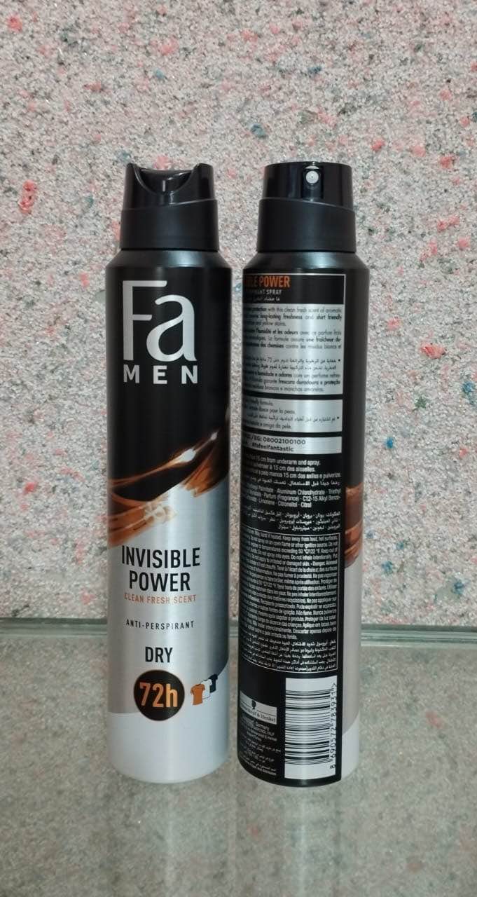 Picture of Fa Men Invisible Power Antiperspirant Spray 200ml
