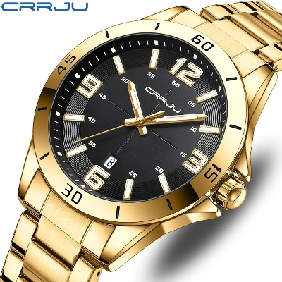 Picture of CRRJU 5003 Gold New Classic Simple Quartz Wristwatches Fashion King