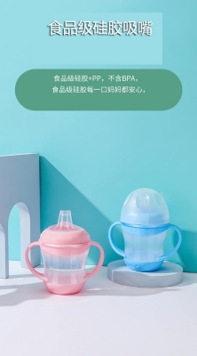 Picture of Safe and Drop Resistant Baby Bottle Set Portable Multi-functional Baby Bottle with Milk Powder Storage Baby