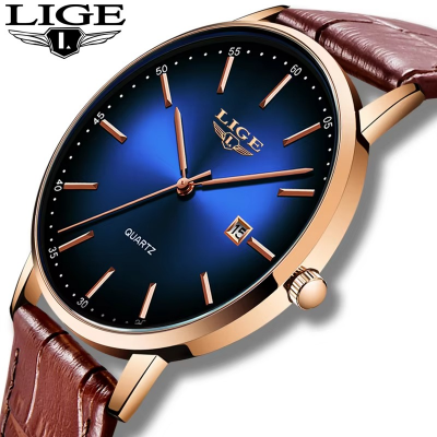 Picture of LIGE Waterproof Men Luxury Wrist Quartz Watch Sports Style Leather Watches