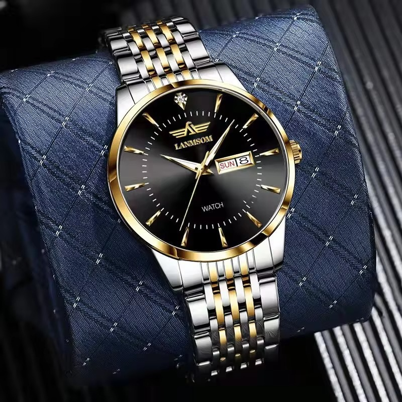 Picture of Lanmson Luxury Fashion Waterproof Date Clock Sport Stainless Steel Watches