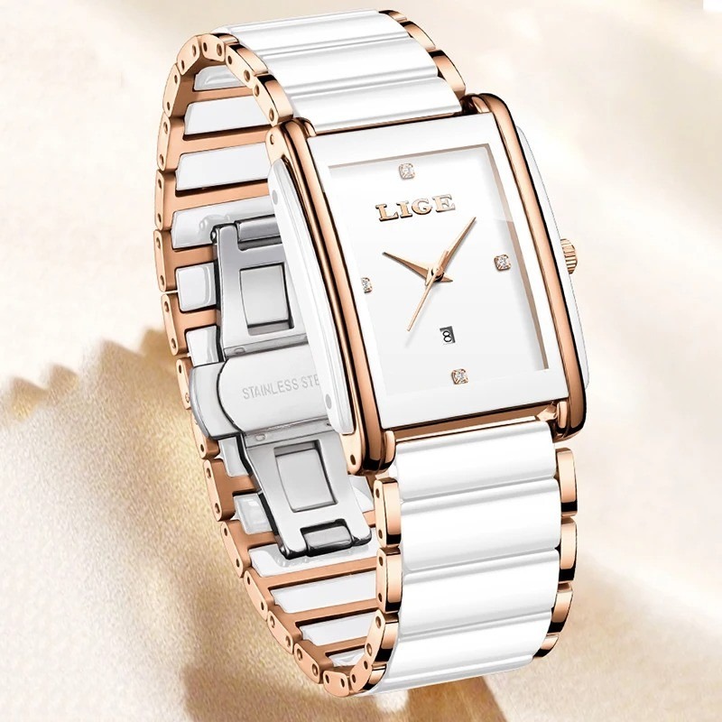 Picture of LIGE-89156 Watch Waterproof Fashion Creative Square Siramic Watch