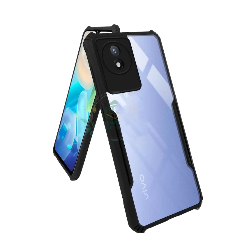 Picture of Xundd Back Cover for Vivo Y02 / Vivo Y02A / Vivo Y02T Transparent Hybrid Hard PC Back Bumper