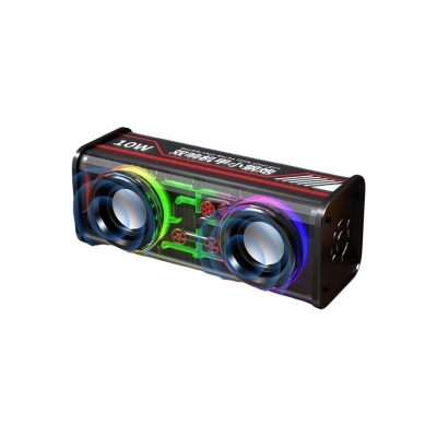 Picture of V8 Transparent Mecha Wireless Bluetooth Speaker Sound Light Rhythm Subwoofer TWS Stereo Cyberpunk Music Center Hands-free Call