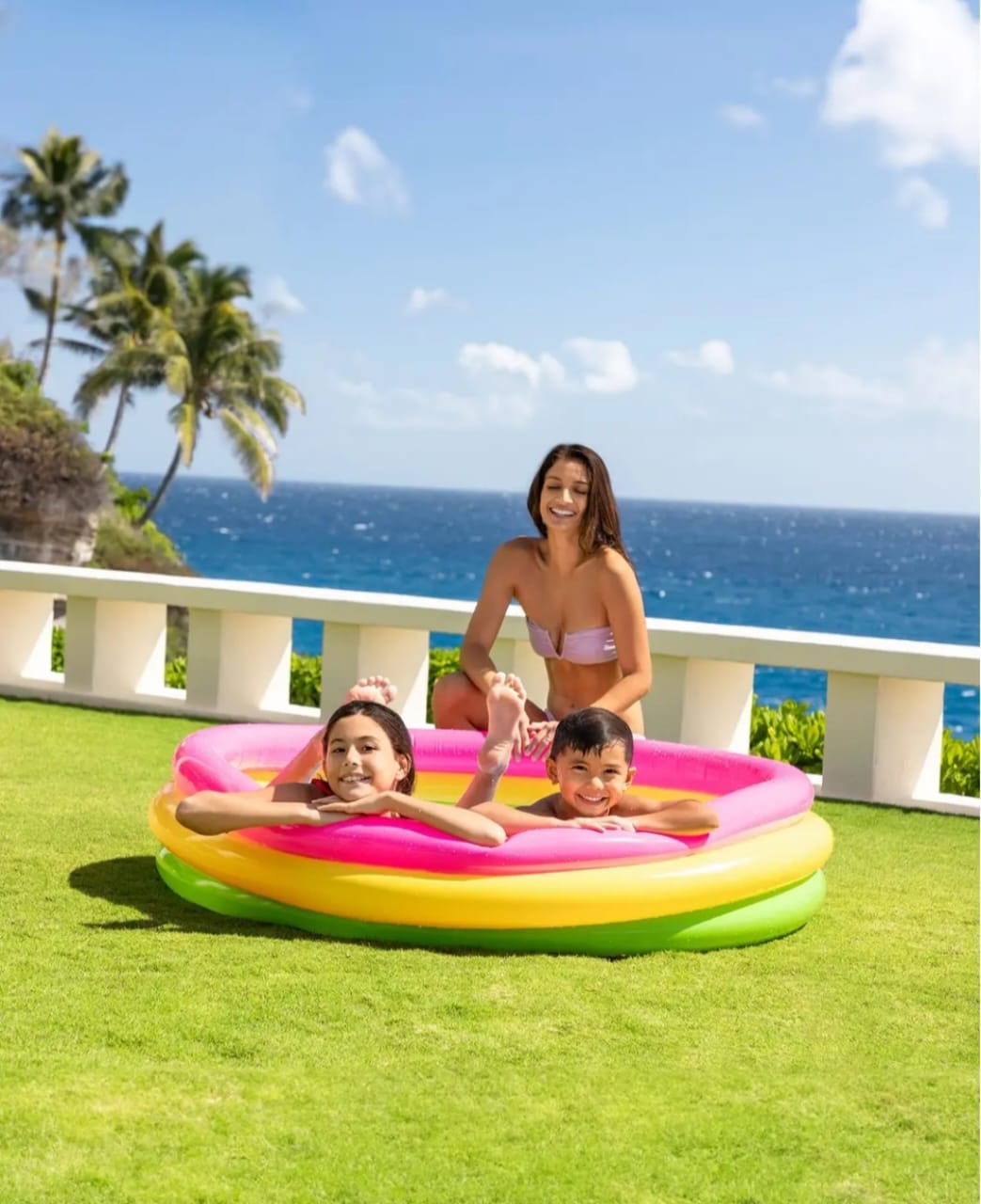 Picture of Baby Bath Tub (24 X 8.5 inch) With Pumper (Multicolor)