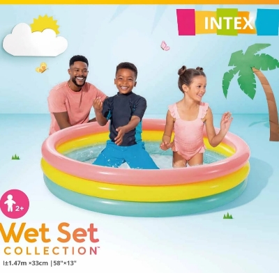 Picture of Baby Swimming Pool intex baby bathtub big size-1.47 x 33cm I 58* x 13* - Multicolor