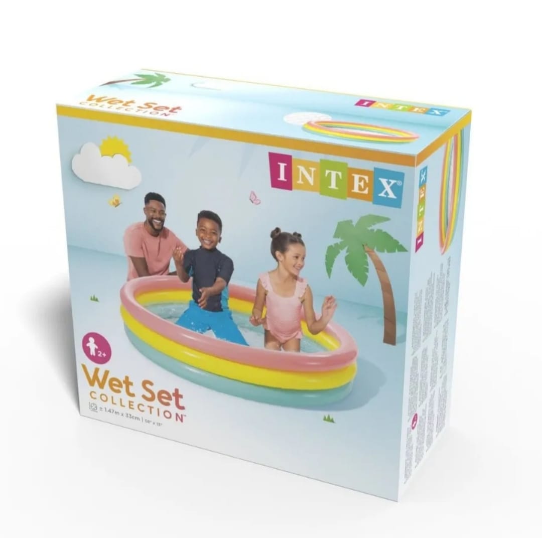 Picture of Baby Swimming Pool intex baby bathtub big size-1.47 x 33cm I 58* x 13* - Multicolor