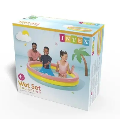 Picture of Baby Swimming Pool intex baby bathtub big size-1.47 x 33cm I 58* x 13* - Multicolor