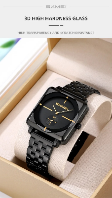 Picture of Skmei 2413 Black New Square Men Gold Quartz Watches