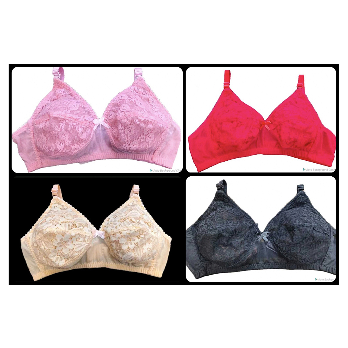 Picture of 4 Pieces Combo Pack Net Bra for Women