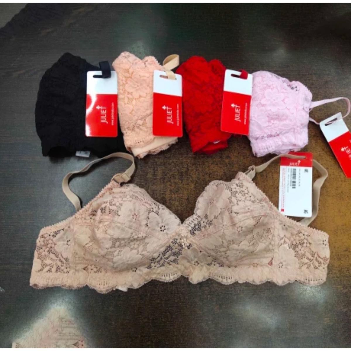 Picture of (3 pieces) juliyet rose net bra comfortable bra stylish bra comfortable bra