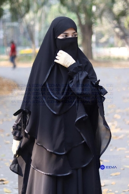 Picture of Three part hoodie niqab-full coverage jorjet niqab