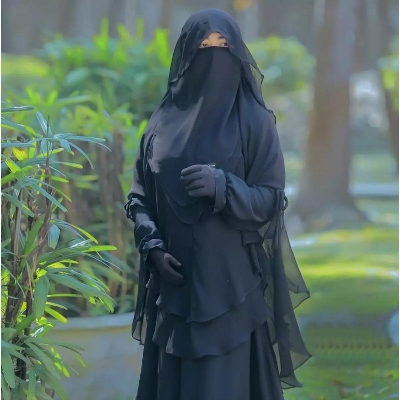 Picture of Three part hoodie niqab full coverage hoodie niqab jorjet niqab niqab for prayer