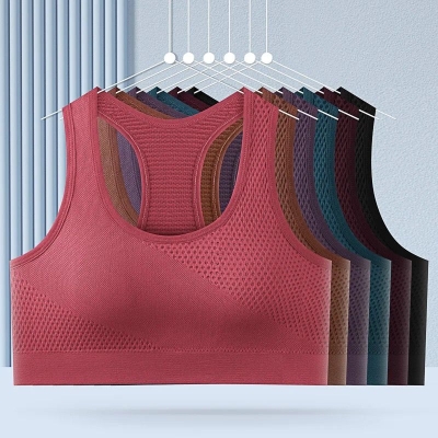 Picture of New Sports  beautiful back sexy sports wrap vest breatheble support  ladies sexy seamless underwater tube top jim training bra