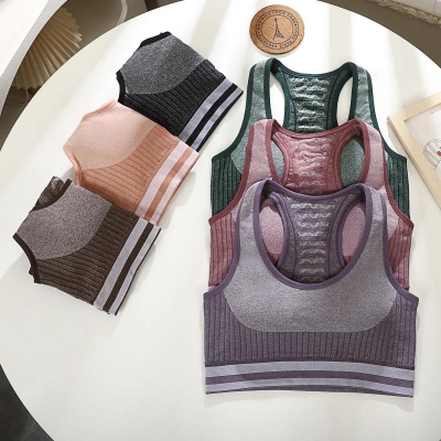 Picture of New Sports  beautiful back sexy sports wrap vest breatheble support  ladies sexy seamless underwater tube top jim training bra